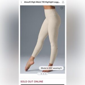 Alosoft High-Waist 7/8 Highlight Leggings